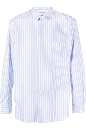 Comme des Garçons Vertical stripe-print patch-pocket shirt
