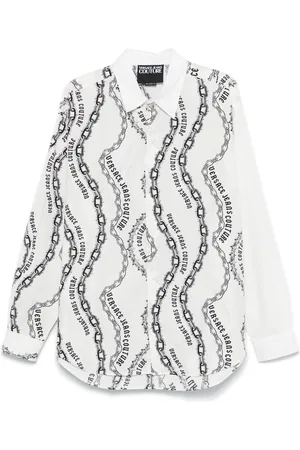 VERSACE Chain-link print shirt