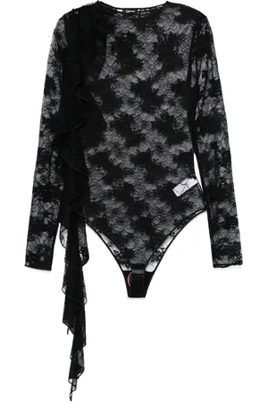 Oseree Scarf-detail bodysuit