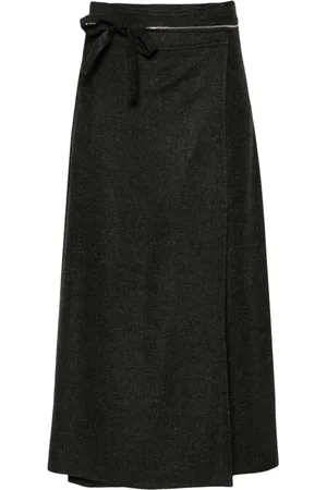 PESERICO SIGN Flannel midi skirt