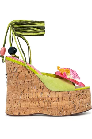 Naked Wolfe 140mm Sunflower suede sandals