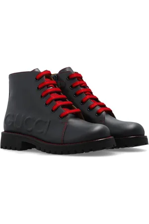 Gucci Logo-embossed leather boots