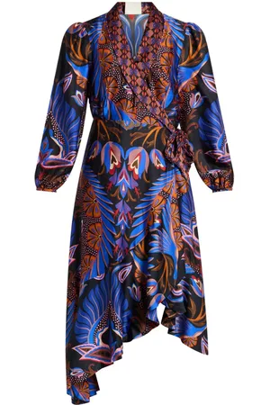 Farm Rio Asymmetric midi dress