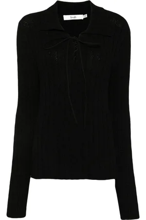 B+AB Lace-up neck jumper