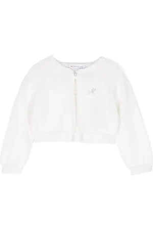 MONNALISA Crystal-logo wool cardigan