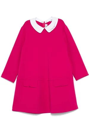 Il gufo Contrasting-collar dress