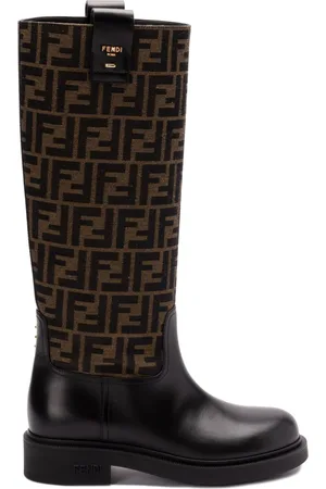 Fendi 35mm FF jacquard boots