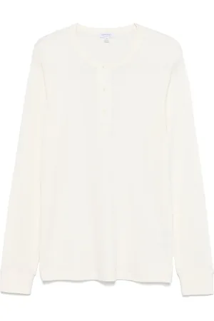 Sunspel Waffle Henley T-shirt