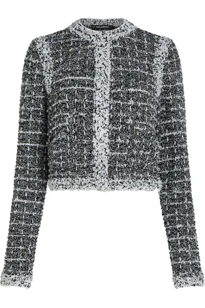 Karl Lagerfeld Boucl?? snap-fastening cardigan