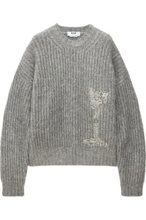 Msgm Embellished crew-neck jumper