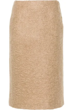 PESERICO SIGN Textured-finish midi skirt