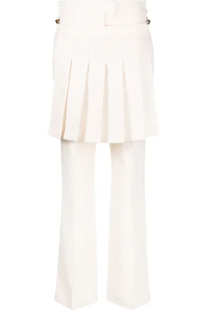 Fendi Layered virgin-wool trousers