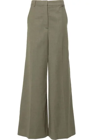 Stella McCartney Wool mid-rise flared trousers