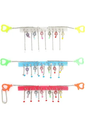 AMIR SLAMA Flower-detailing bag chain (pack of three)