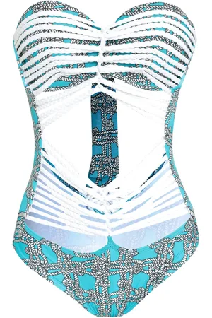 AMIR SLAMA Rope detailing one-piece