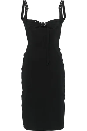MUGLER Bucked bustier midi dress