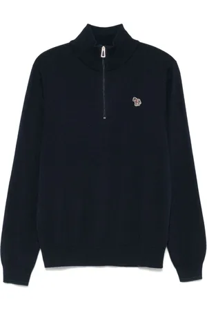 Paul Smith Zebra-logo half-zip sweater