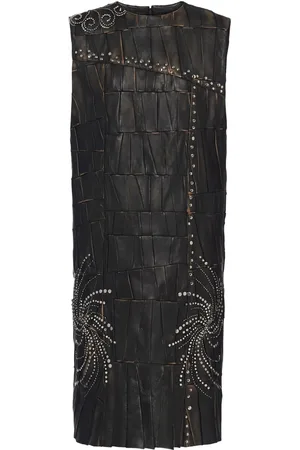 Prada Patchwork nappa-leather dress