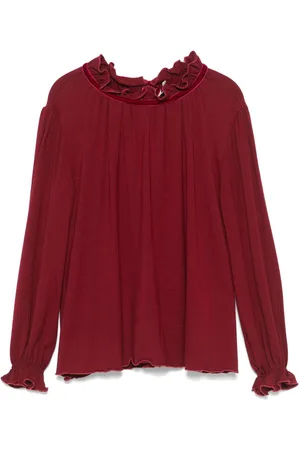 LA STUPENDERIA Ruffle-collar top