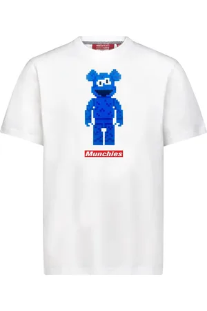 MOSTLY HEARD RARELY SEEN Munchies 8-bit appliqué cotton t-shirt
