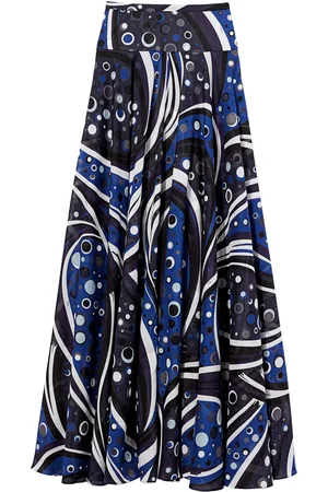 Puccini Fontane-print cotton skirt