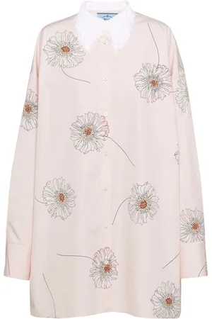 Prada Printed poplin shirt dress