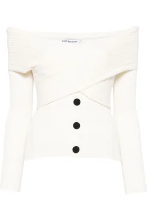 Self-Portrait Off-shoulder knitted top