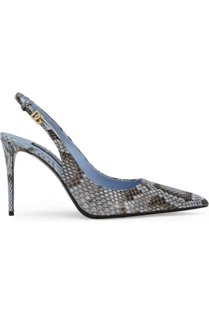 Dolce & Gabbana Snakeskin-effect 90mm slingback pumps