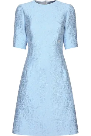 Dolce & Gabbana Short-sleeve brocade midi dress