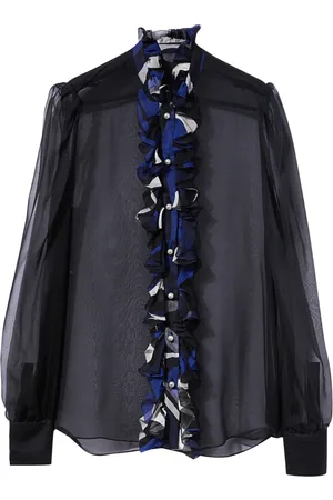 Puccini Ruffled silk shirt