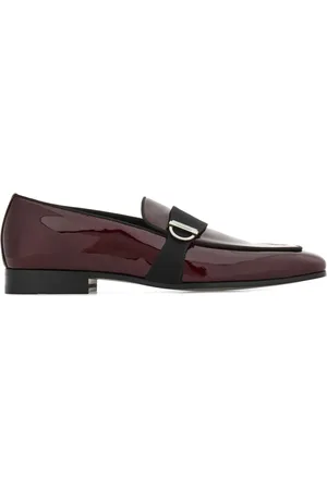 Salvatore Ferragamo Gancini-plaque patent loafers