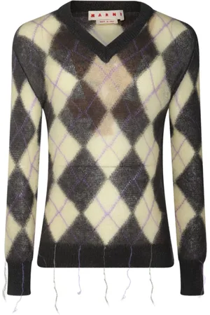 Marni Argyle v-neck sweater