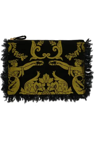 La DoubleJ Cherub-print clutch bag