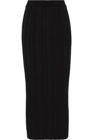 Balmain Plissé-effect midi skirt