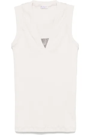 Brunello Cucinelli Monili chain-detailed top
