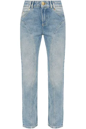 Balmain High-rise straight-leg jeans