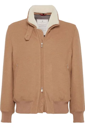 Brunello Cucinelli Shearling-collar jacket