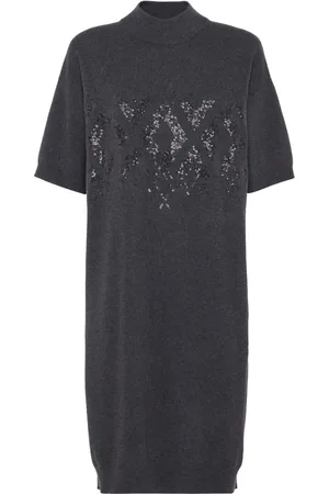 Brunello Cucinelli Sequin-embellished midi dress