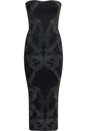 Etro X Wolford metallic-jacquard midi dress