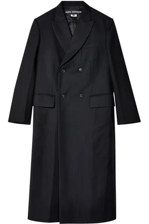 JUNYA WATANABE Pinstriped wool double-breasted coat