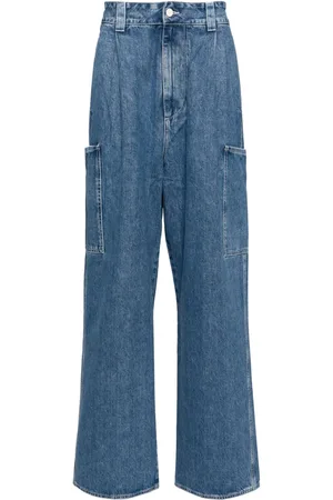 SUNNEI Faded-effect wide-leg jeans