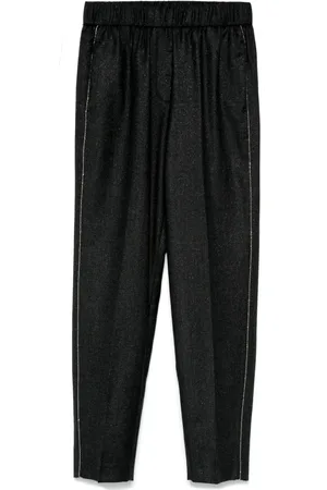 PESERICO SIGN Lurex-detail trousers