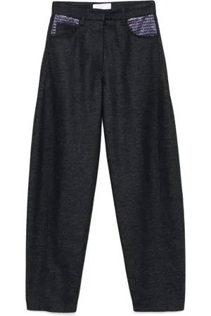 GENNY Mélange-effect trousers