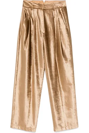 FORTE FORTE Pleated velvet trousers