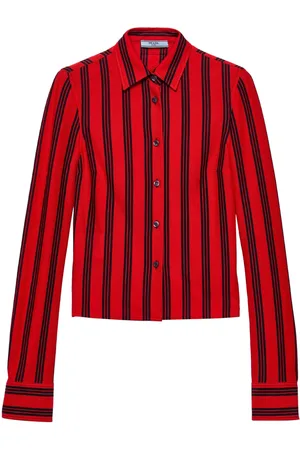 Prada Striped piqué shirt