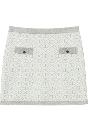 Twin-Set Jacquard short skirt