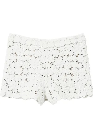 Twin-Set Floral-embroidered shorts