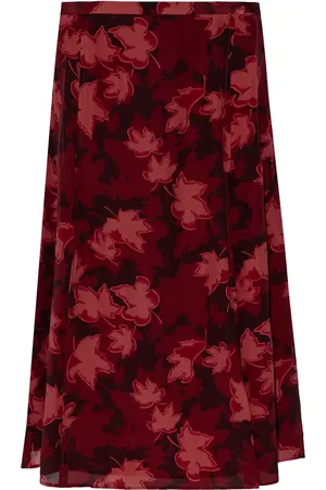 Maison Kitsuné Leaf-print midi skirt