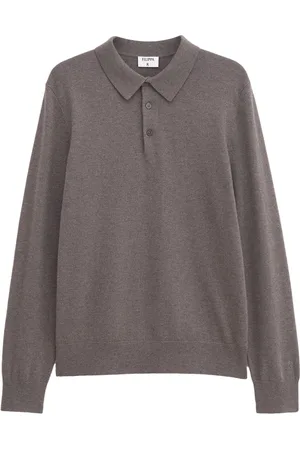 Filippa K Fine-knitted long-sleeved polo shirt