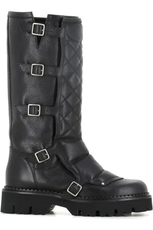 SARTORE Multi-way strap quilted leather boots